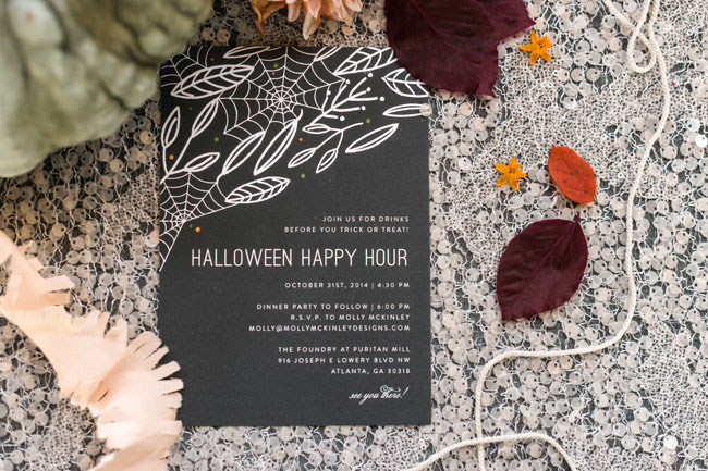 Halloween dinner party invitation