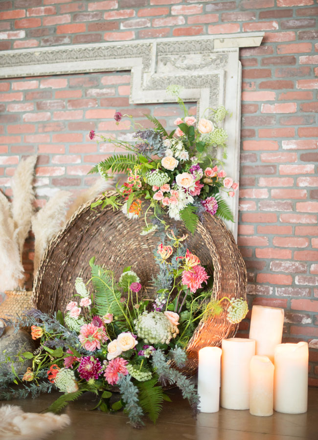floral basket decor