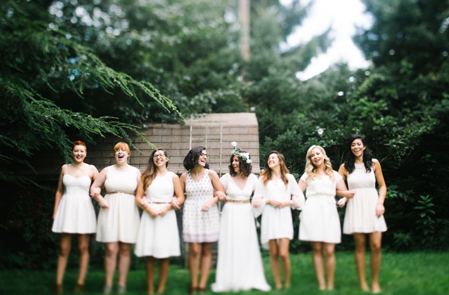 white bridesmaids