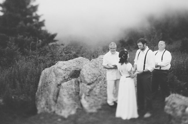 North Carolina intimate foggy wedding