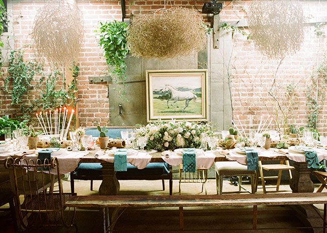 rustic western dinner party
