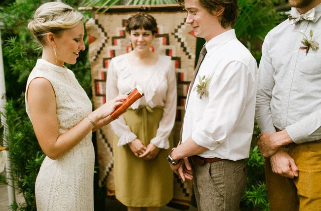 greenhouse elopement ceremony