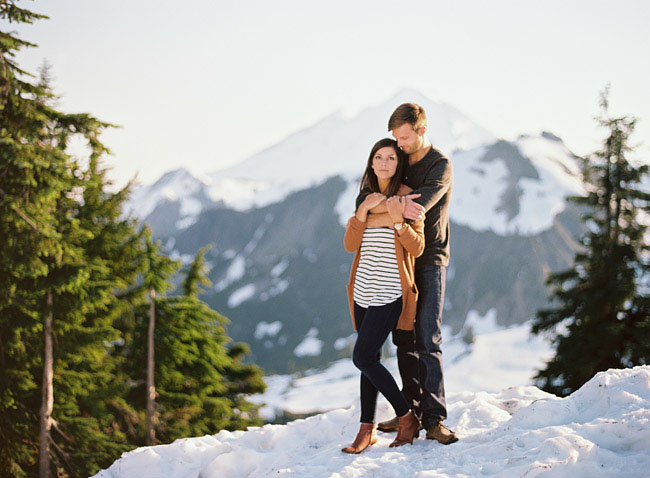 snow capped engagement