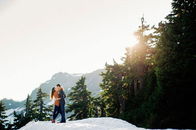 snow capped engagement