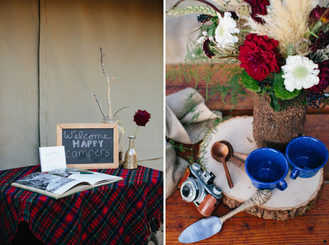 camping inspired guest book