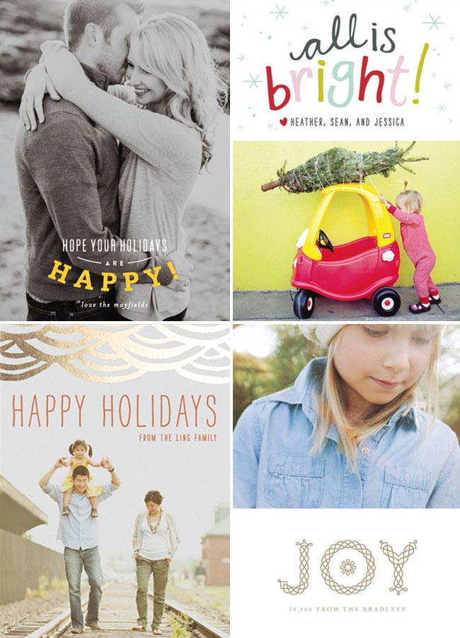 minted holiday photo cards
