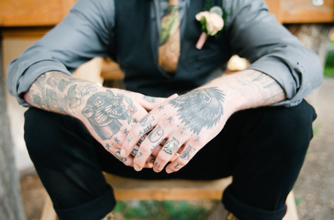 tatted groom