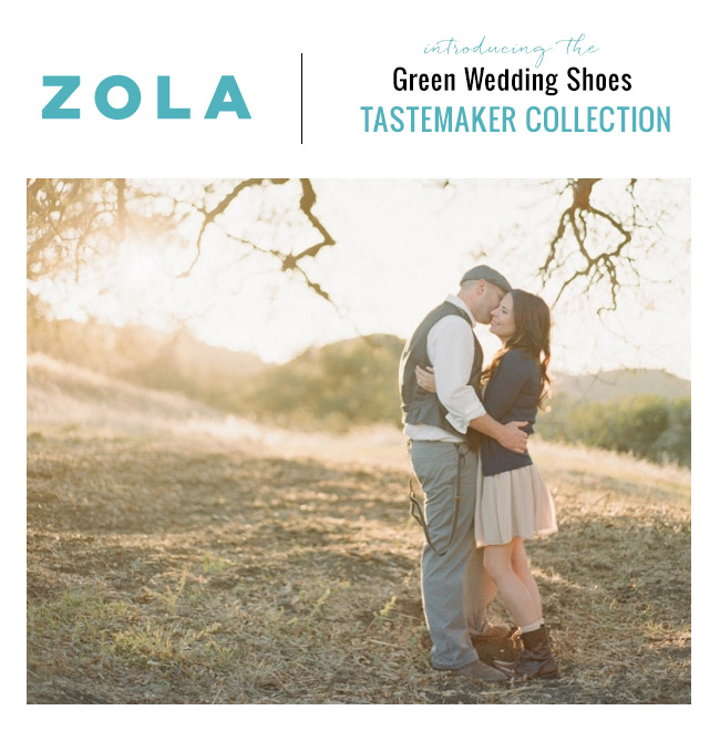 Zola Tastemaker Collection with Green Wedding Shoes