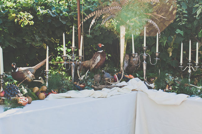 pheasant table decor