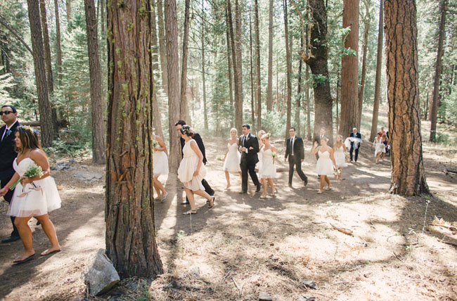 Yosemite wooded ceremony