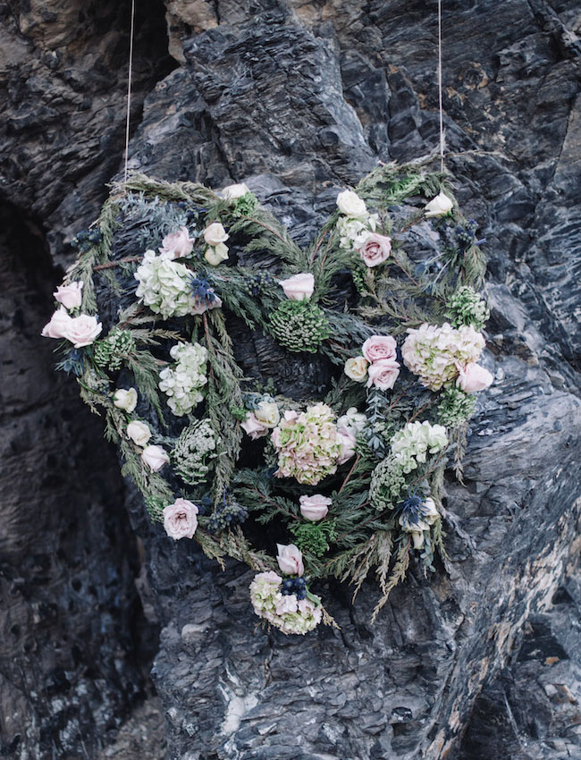 floral heart wreath