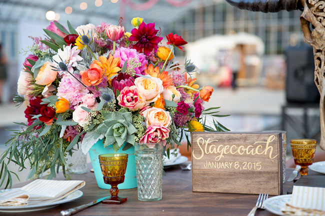 Stagecoach inspired tablescape
