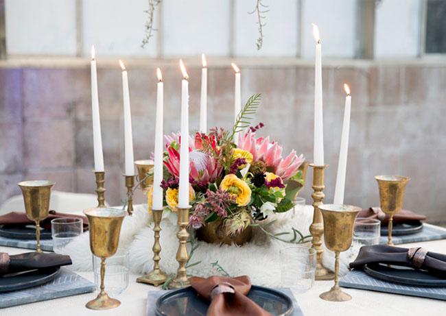 Burning Man inspired tablescape