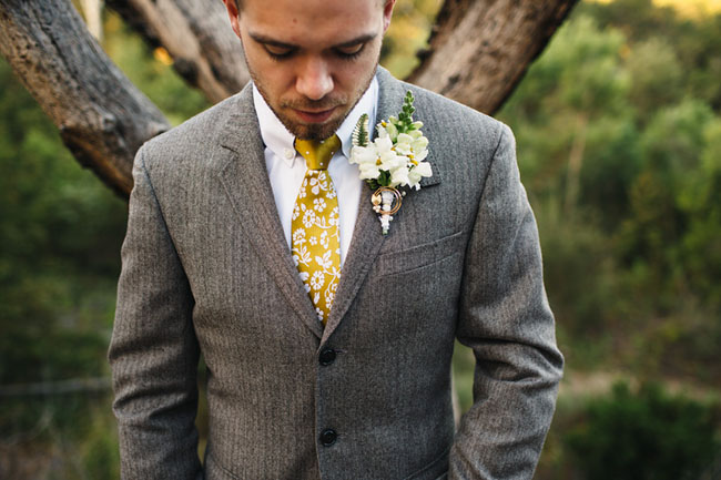 groom floral tie