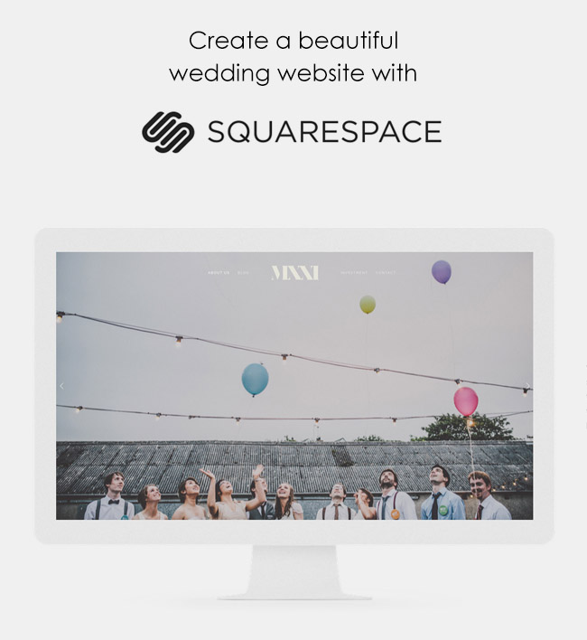 create a wedding website with squarespace