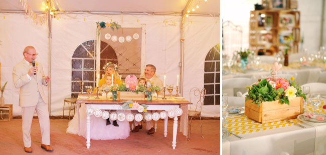 colorful sweetheart table