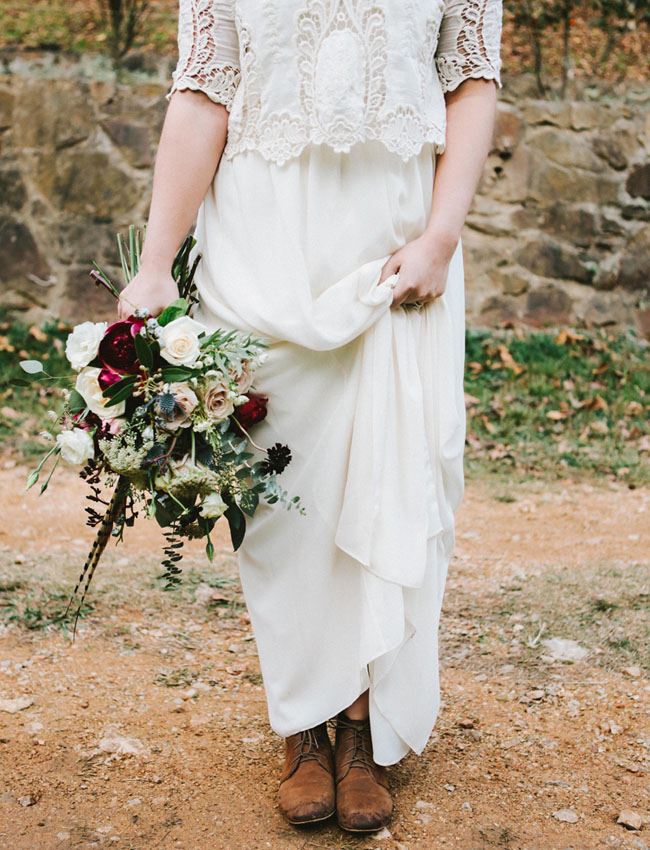 boots with wedding dress