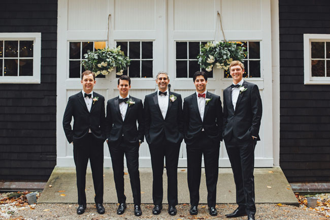 black tux groomsmen