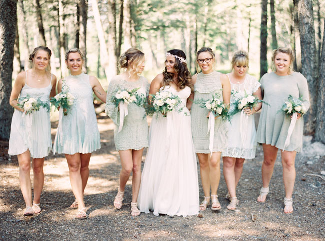 mint colored bridesmaids