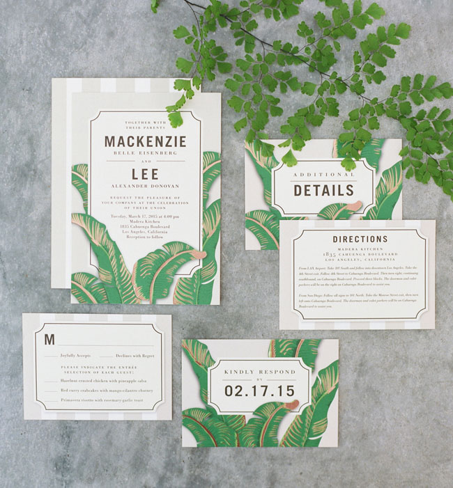 leafy green invitation