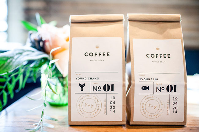 coffee branded favors