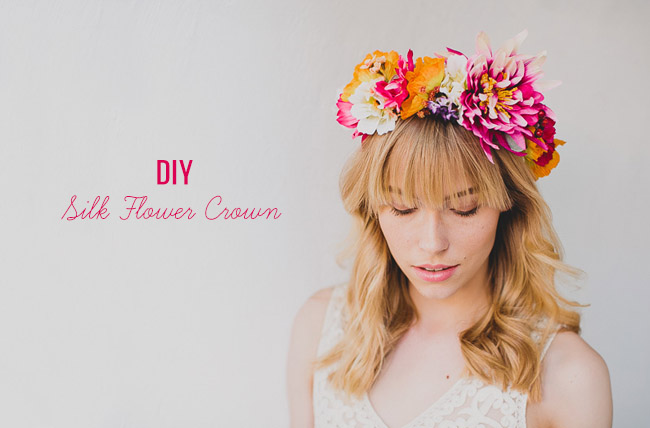 DIY silk floral crown