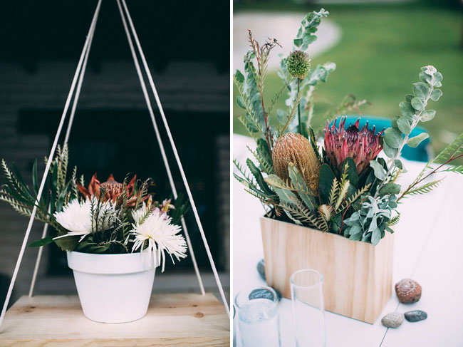 hanging wooden planters
