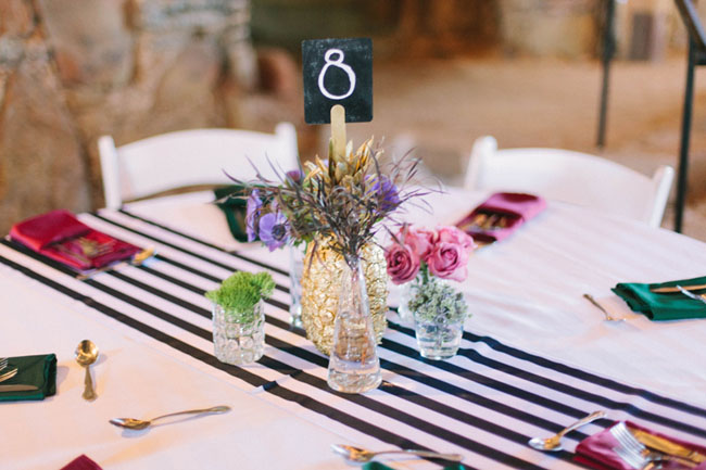 gold pineapple table numbers