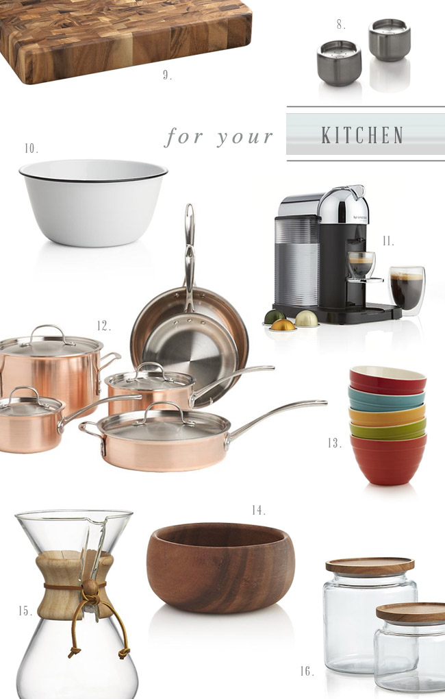 Crate and Barrel Kitchen Registry