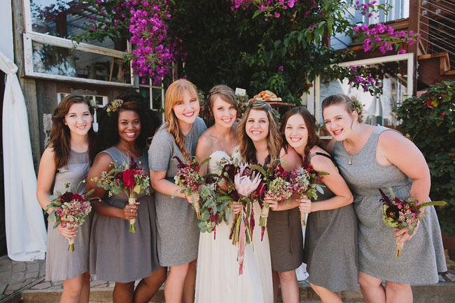 gray bridesmaids dresses