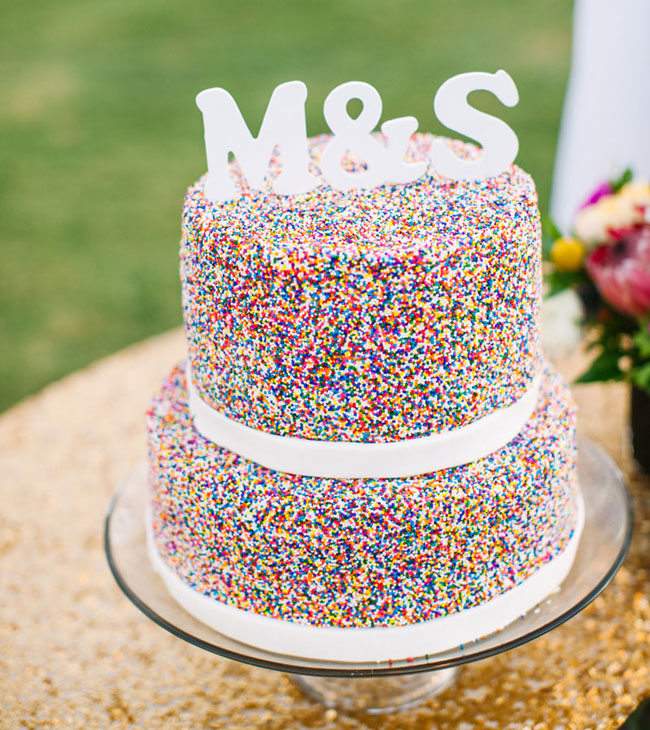 sprinkle wedding cake