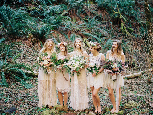 Boho Bridesmaids in Oregon