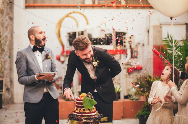 Abandoned Warehouse Wedding In Spain Alberto Yago Green