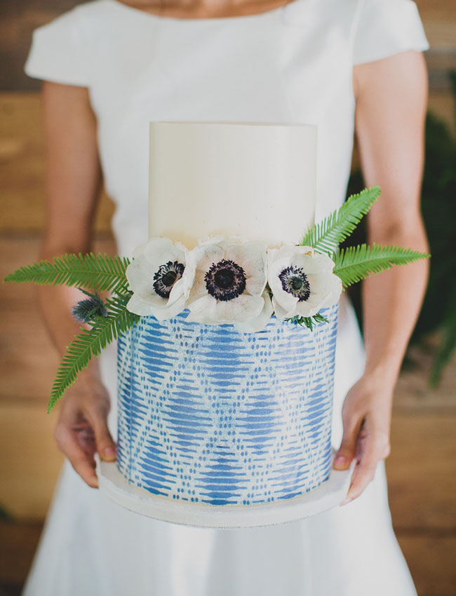 indigo wedding cake