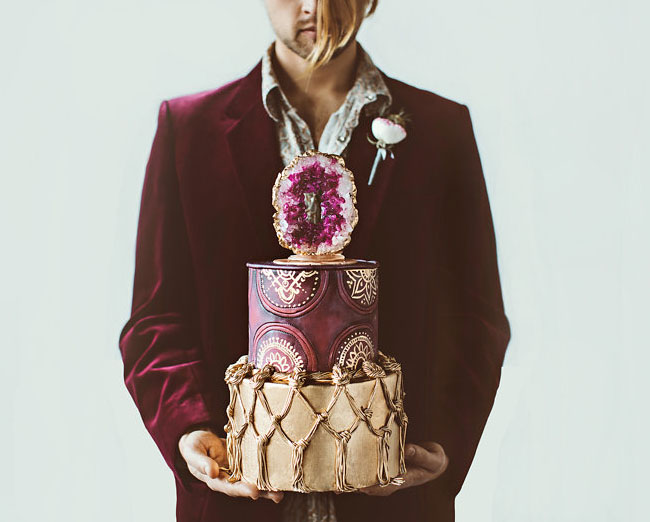 geode wedding cake