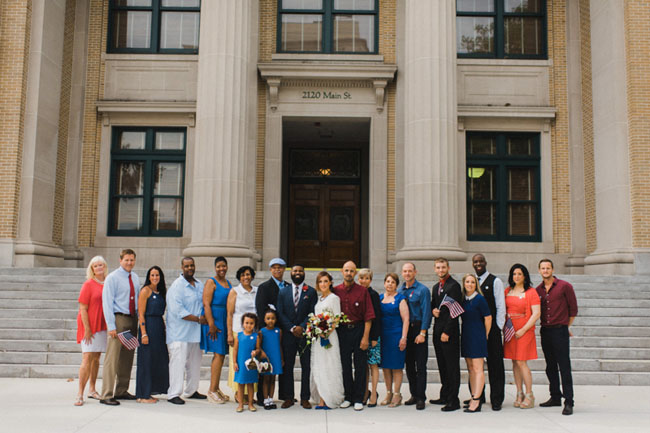 Patriotic Courthouse Wedding