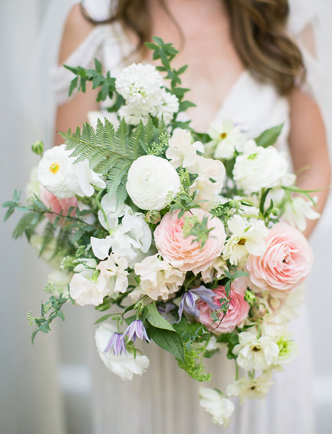 white whimsical bouquet