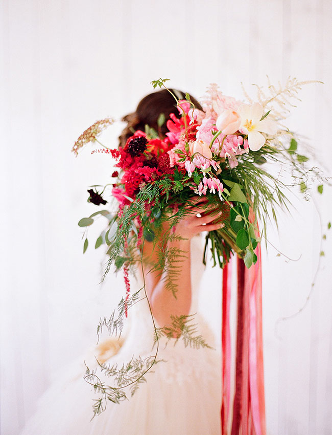 romantic and wild pink bouquet