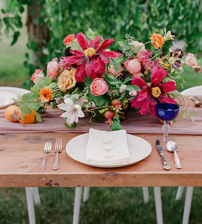 jewel toned tablescape