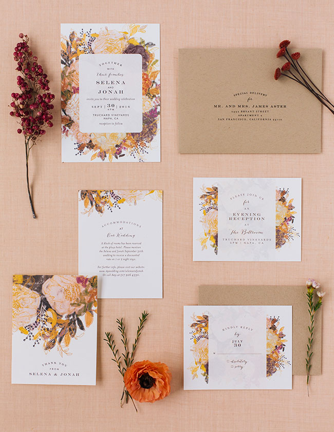 Floral Feast Wedding Invitation Suite on Minted