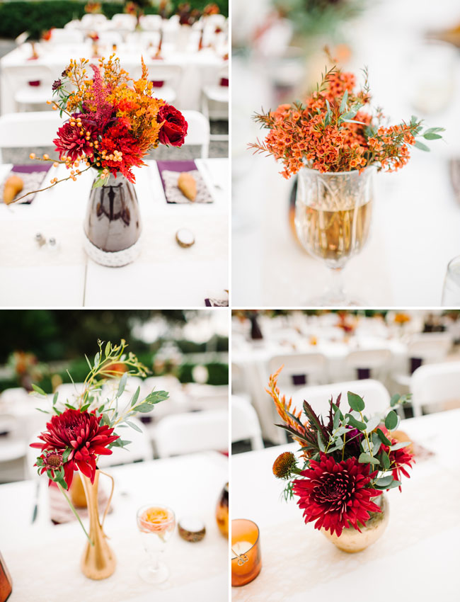 Fall floral centerpieces