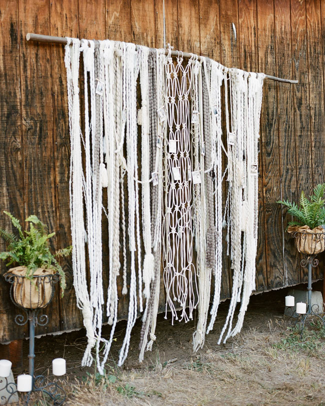 boho yarn hanging