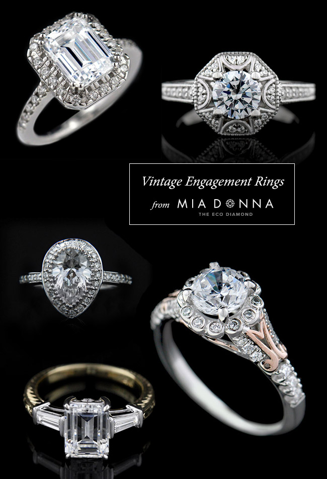Vintage Engagement Rings from MiaDonna