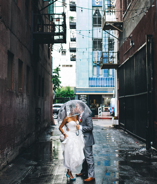 Rainy Los Angeles Wedding