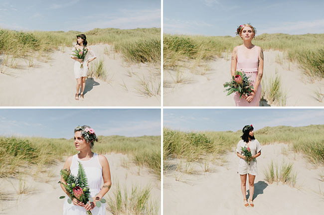 beach bridesmaids