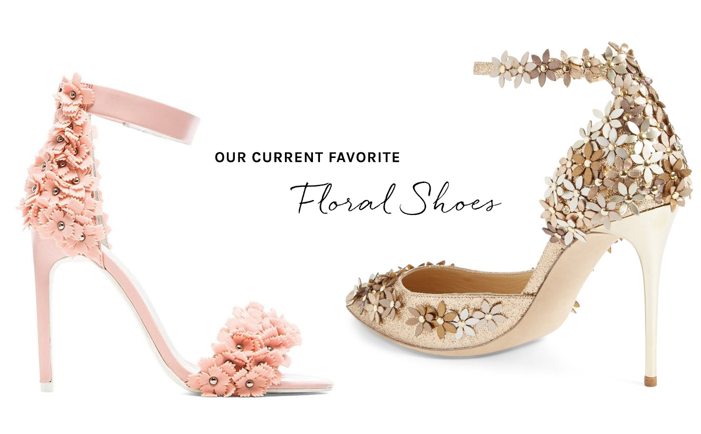 floral shoes wedding