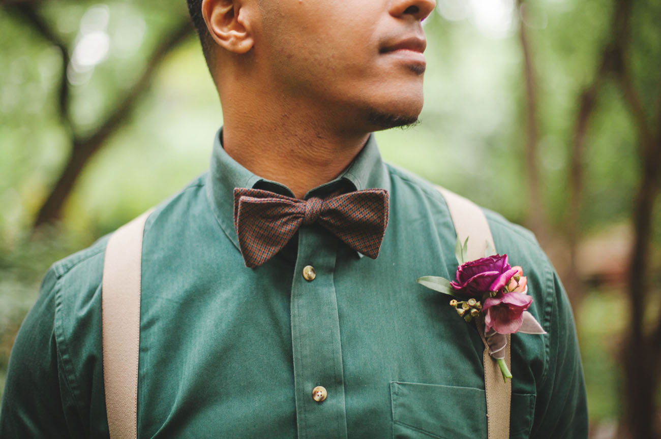 brown bow tie