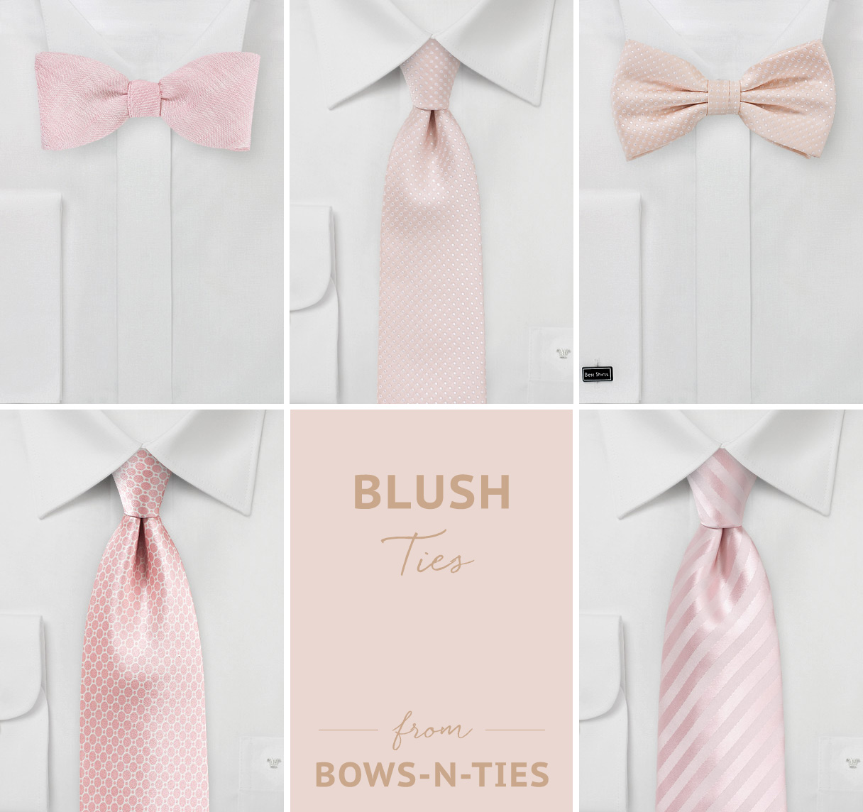 Blush Ties from Bows-N-Ties