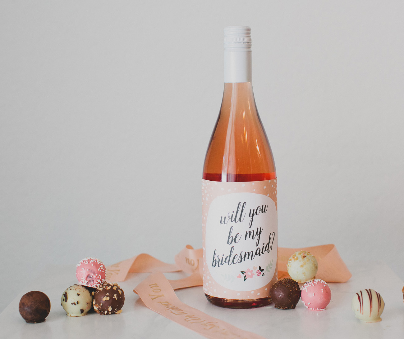 Will You Be My Bridesmaid? Wine Label