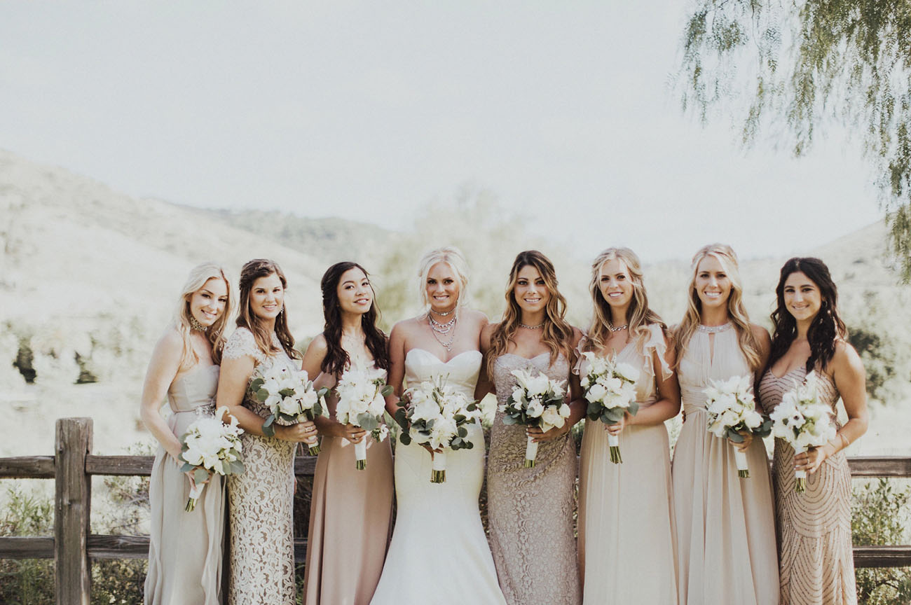 neutral bridesmaids